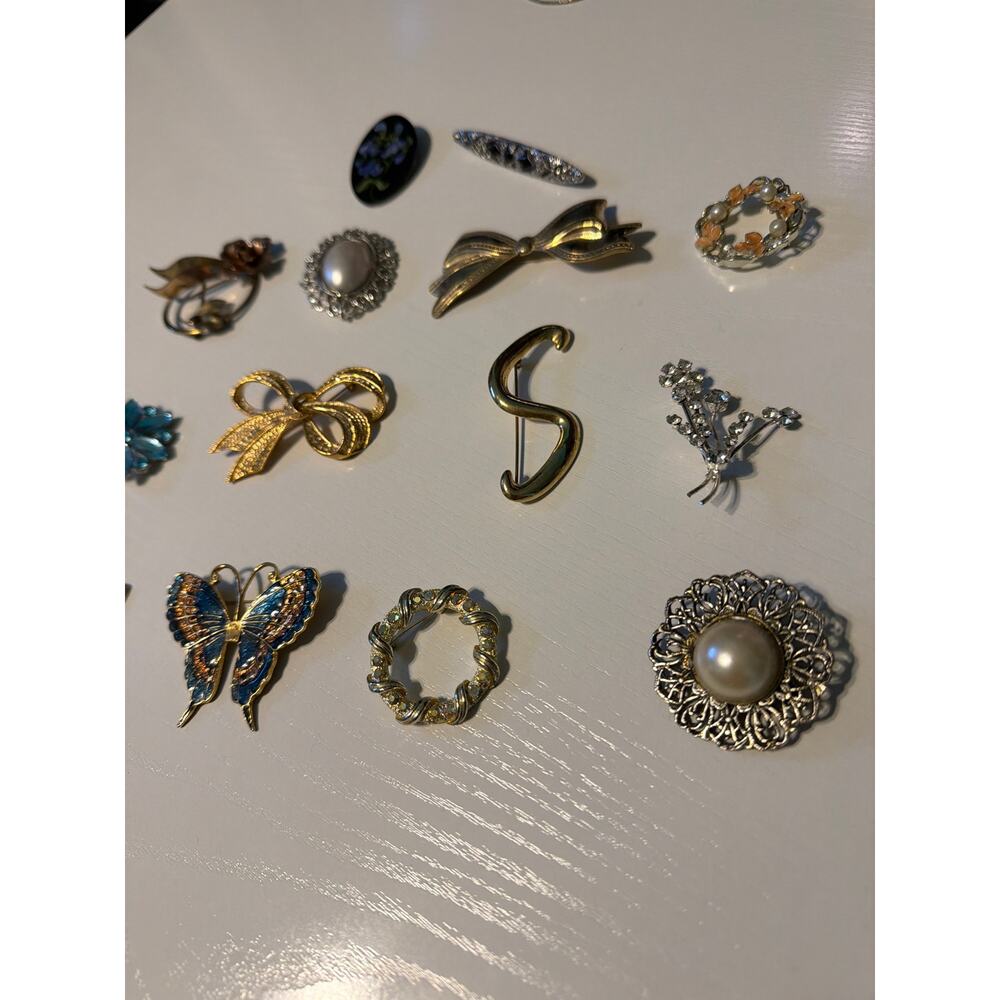 Bundle of 14 Pins & Brooches